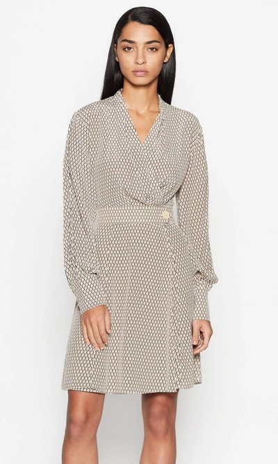 Equipment Fanetta Belted Faux Wrap Dress In Ble Multi