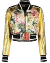 DOLCE & GABBANA Leather Brocade Cropped Jacket