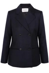 FRAME FRAME WOMAN DOUBLE-BREASTED WOOL BLAZER MIDNIGHT BLUE,3074457345620001880