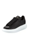 Alexander Mcqueen Round Head Lacing Low-cut Casual Sneakers In Black