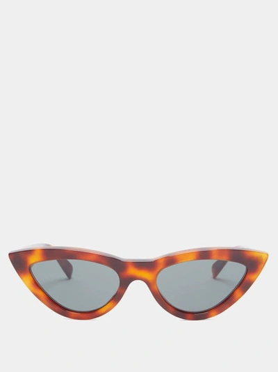 Celine Cat-eye Tortoiseshell Acetate Sunglasses In Blonde Havana Green