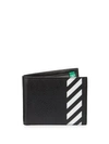 OFF-WHITE Diagonal Graphic Leather Billfold Wallet