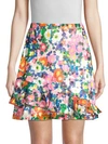 SALONI Cece Ruffled Floral Skirt