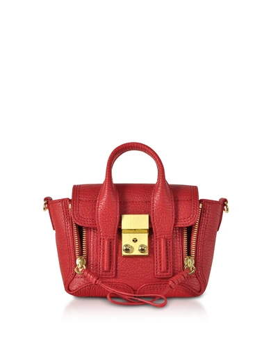 3.1 Phillip Lim / フィリップ リム Red Leather Pashli Nano Satchel Bag