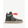 OFF-WHITE INDUSTRIAL BELT LEATHER HIGH-TOP TRAINERS