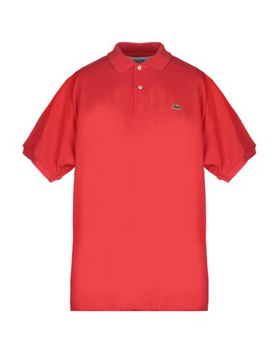 Lacoste Short Sleeve Pique Original Fit Polo Shirt In Red