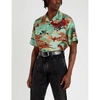 GIVENCHY DRAGON-PRINT RELAXED-FIT SILK-TWILL SHIRT