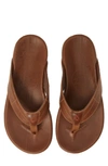 Olukai Hokule'a Kia Flip Flop In Tan Leather