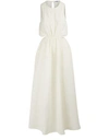 JIL SANDER LINEN-BLEND MAXI DRESS,JSPO503305 WO390800/104