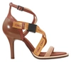 Chloé Brown Veronica 90 Leather Sandals