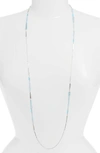 Kendra Scott Aylin Long Station Necklace In Sky Blue Mix/ Silver
