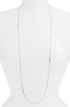 Kendra Scott Aylin Long Station Necklace In Ivory Mix/ Gold