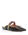 Kurt Geiger Princely Crystal Embellished Mule In Charcoal/multi
