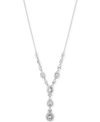 Givenchy Multi-crystal And Pave Y-neck Necklace In Silver