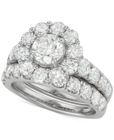 Marchesa Certified Diamond Bridal Set (4 Ct. T.w.) In 18k White, Yellow Or Rose Gold In White Gold
