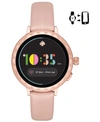 KATE SPADE KATE SPADE NEW YORK WOMEN'S SCALLOP BLUSH LEATHER TOUCHSCREEN SMART WATCH 41MM, POWERED BY WEAR OS B