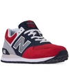 New Balance Men's 574 Varsity Sport Casual Sneakers From Finish Line In Team Red/eclipse