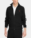 Polo Ralph Lauren Black Cotton Interlock Track Jacket In Polo Black