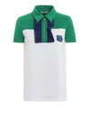 PRADA Prada Chiffon Ruffle Polo Shirt,10799602