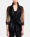 ADRIANNA PAPELL ORGANZA WRAP JACKET