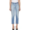 RE/DONE INDIGO LEVI'S EDITION HIGH-RISE ANKLE CROP JEANS