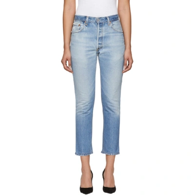 Re/done Indigo Levi's Edition High-rise Ankle Crop Jeans