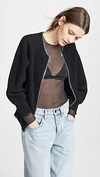 ALEXANDER WANG SPLIT BACK CARDIGAN WITH CHAIN PLACKET