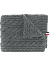 THOM BROWNE CHUNKY CABLE CASHMERE SCARF