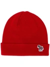 PS BY PAUL SMITH RIBBED LOGO BEANIE