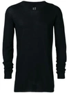 Rick Owens Long Length Sweatshirt In Black