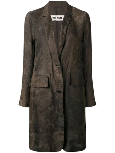Uma Wang Fitted Jacquard Blazer In Brown