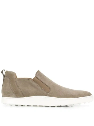 Tod's Classic Slip-on Sneakers In Dark Beige