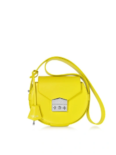 Salar Yellow Leather Shoulder Bag