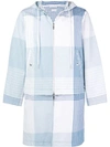 THOM BROWNE FUN-MIX CHECK DETACHABLE SWIM PARKA