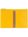 THOM BROWNE INTARSIA STRIPE SMALL TABLET HOLDER