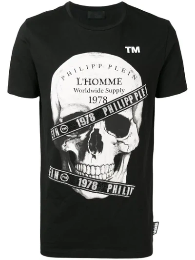 Philipp Plein Skull Print T-shirt In Black