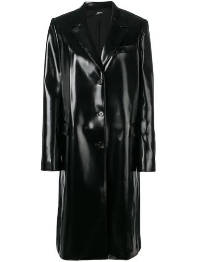 Jil Sander Buttoned Rain Coat In Black