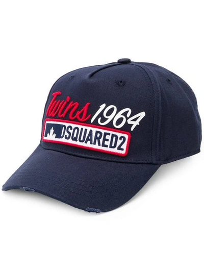 Dsquared2 Twins 1964棒球帽 - 蓝色 In Blue