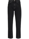 Totême Original High-rise Straight-leg Jeans In Black