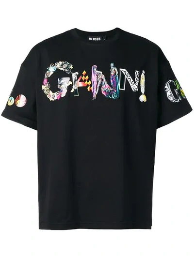 Versus Ganni Print T-shirt In Black