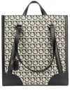 FERRAGAMO SALVATORE FERRAGAMO MONOGRAM PRINT TOTE - 大地色