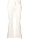 ALEXANDER MCQUEEN ALEXANDER MCQUEEN CROPPED FLARED TROUSERS - WHITE