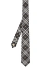 BURBERRY SLIM CUT EQUESTRIAN KNIGHT CHECK SILK TIE