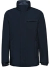 PRADA TECHNICAL POPLIN JACKET WITH REMOVABLE LINING