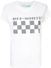 Off-white Checkerboard Logo T-shirt In White
