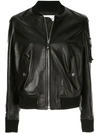 RED VALENTINO LEATHER BOMBER JACKET