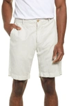 Faherty Malibu Slub Linen And Cotton-blend Shorts In Stone