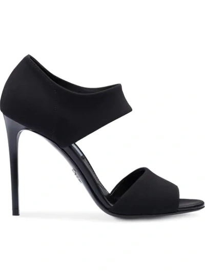 Prada Panelled Sandals - 黑色 In Black