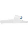 GIVENCHY GIVENCHY EMBROIDERED LOGO SLIDES - 白色