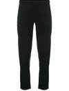 P.a.r.o.s.h Elasticated Straight Leg Trousers In Black
